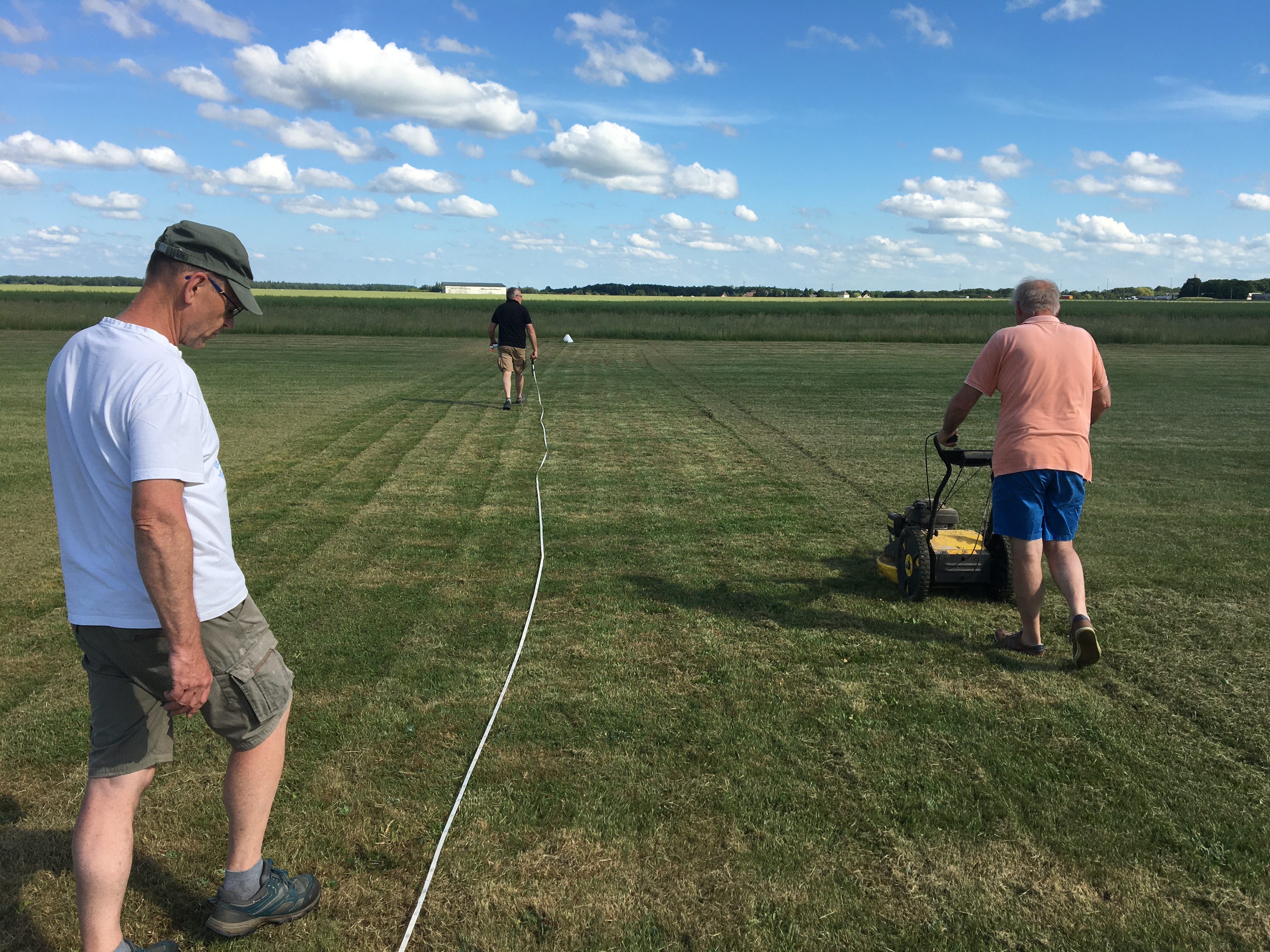 The airfield gets ready for the arrival of the competition